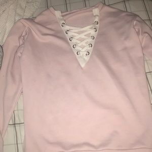 Pink cross sweater
